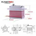 KST Servo BLS815 V8.0 HV Brushless High Voltage Cyclic Servo for 550-700 Helicopter